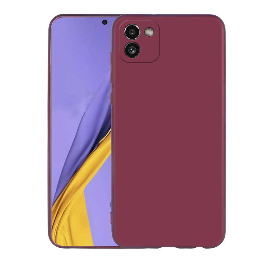 Galaxy A03 Kılıf NXXA Premier Silikon Kapak-Mürdüm