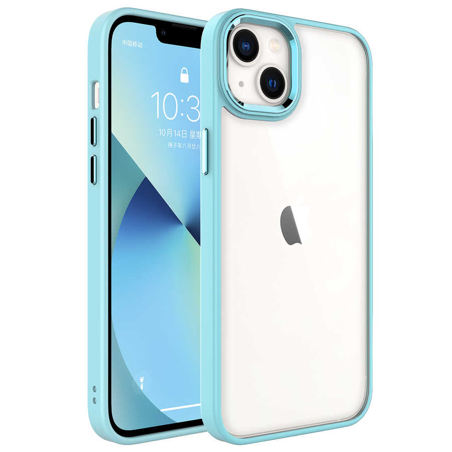 iPhone 14 Plus Uyumlu NXXA Krom Kapak-Yeşil