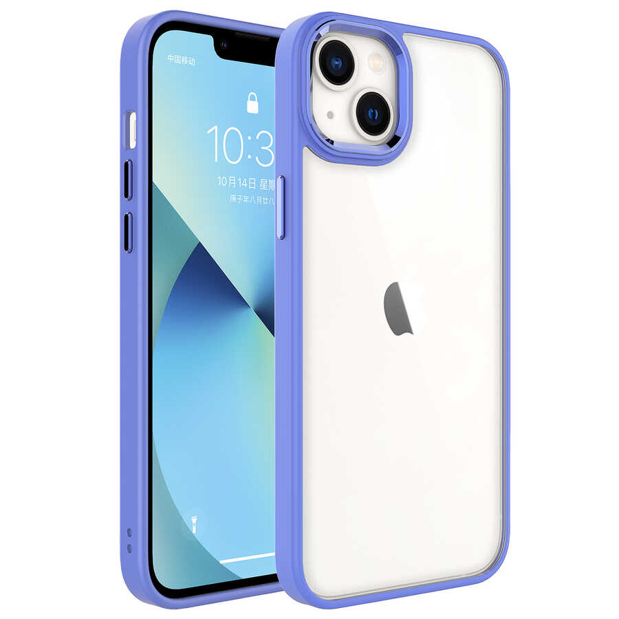 iPhone 14 Plus Kılıf NXXA Krom Kapak-Lavendery Gray