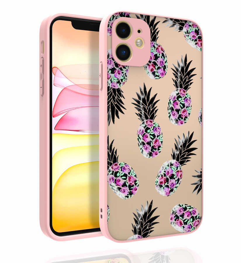 iPhone 11 Uyumlu Desenli Kamera Korumalı Parlak NXXA Nora Kapak-NO1