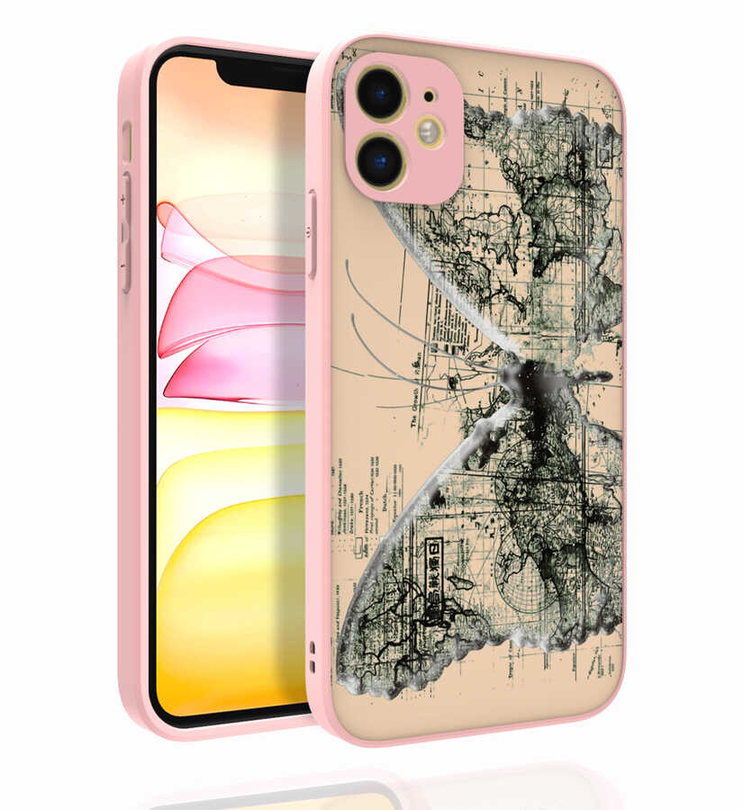 iPhone 11 Uyumlu Desenli Kamera Korumalı Parlak NXXA Nora Kapak-NO4