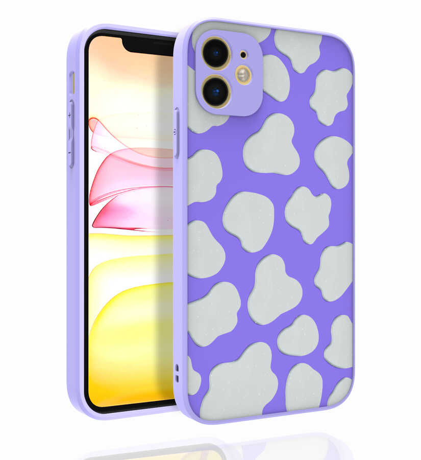 iPhone 11 Kılıf Desenli Kamera Korumalı Parlak NXXA Nora Kapak-NO6