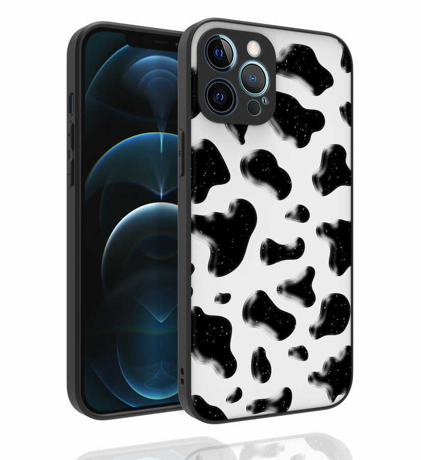 iPhone 12 Pro Max Uyumlu Desenli Kamera Korumalı Parlak NXXA Nora Kapak-NO2