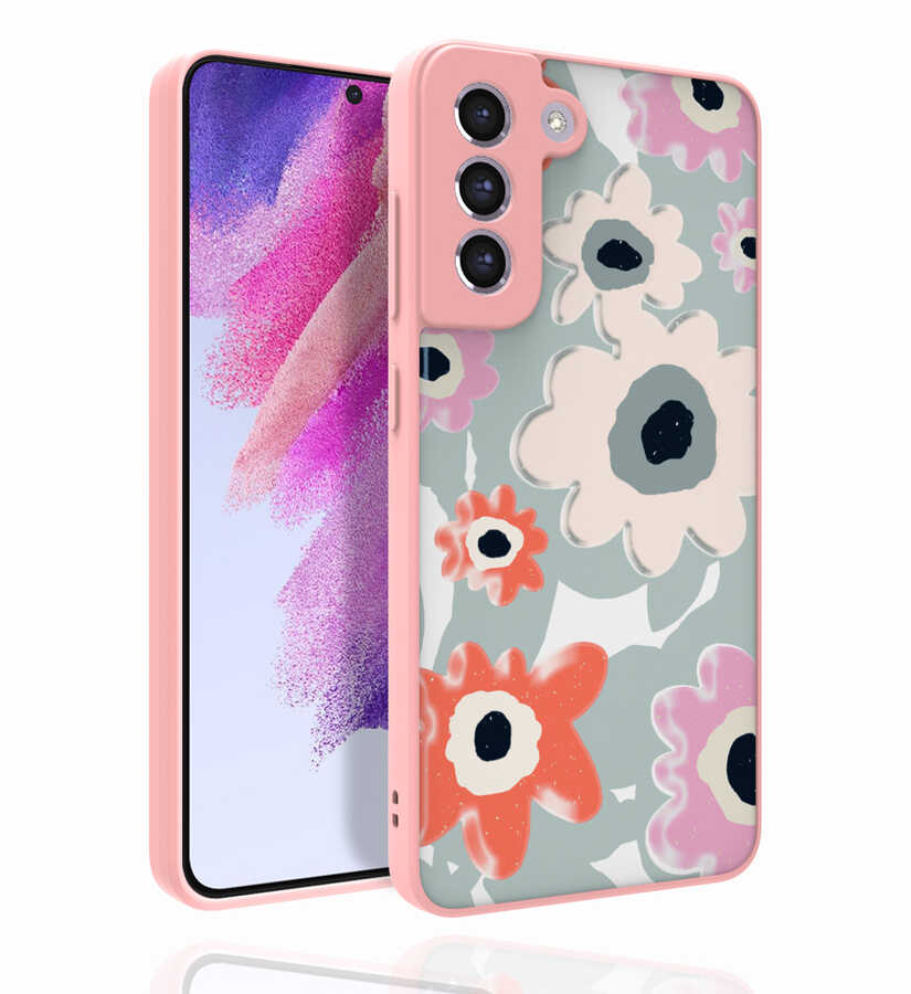 Galaxy S21 FE Kılıf Desenli Kamera Korumalı Parlak NXXA Nora Kapak-NO5