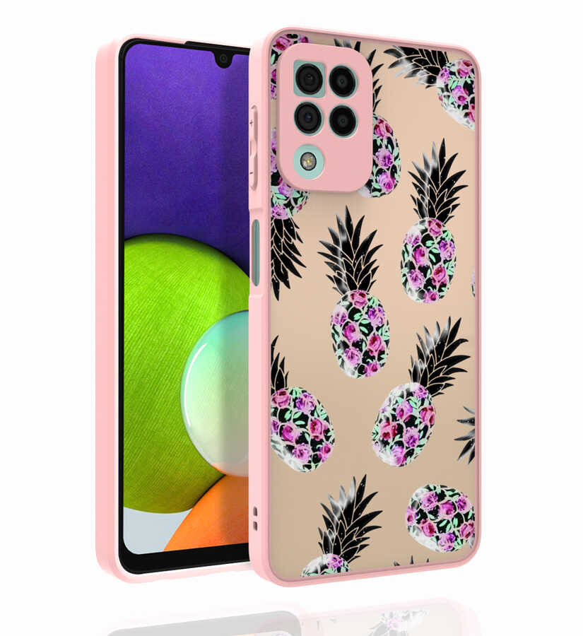 Galaxy M32 Kılıf Desenli Kamera Korumalı Parlak NXXA Nora Kapak-NO1