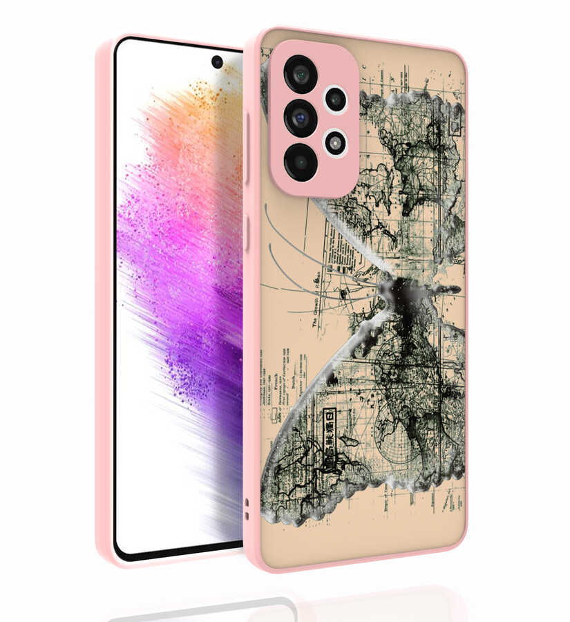 Galaxy A73 Kılıf Desenli Kamera Korumalı Parlak NXXA Nora Kapak-NO4