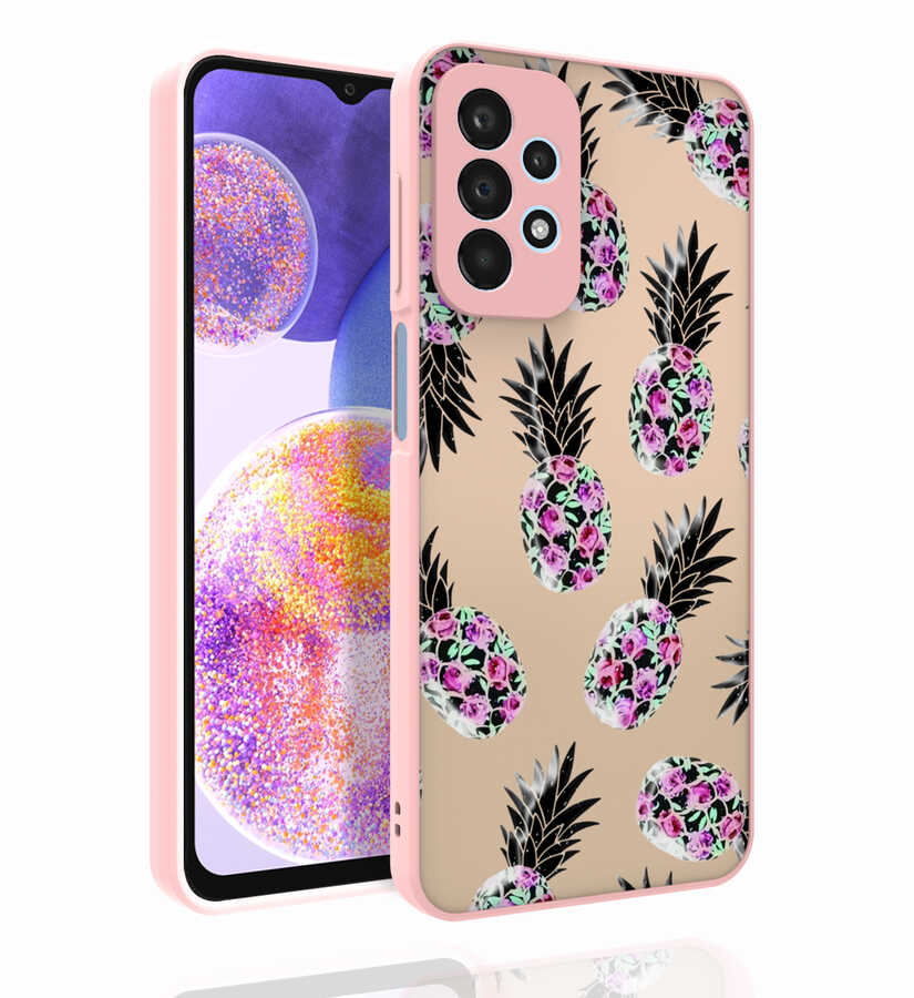 Galaxy A23 Kılıf Desenli Kamera Korumalı Parlak NXXA Nora Kapak-NO1