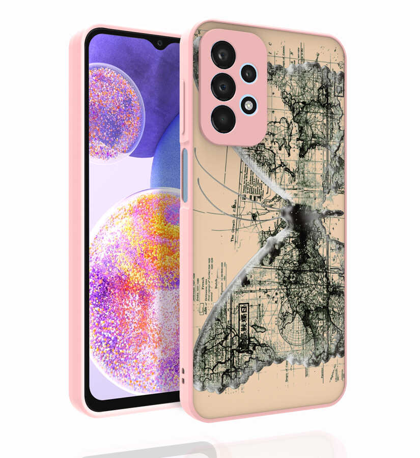 Galaxy A23 Kılıf Desenli Kamera Korumalı Parlak NXXA Nora Kapak-NO4