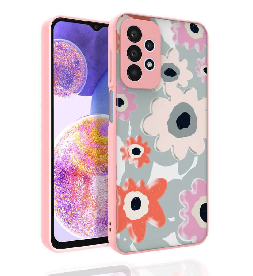 Galaxy A23 Kılıf Desenli Kamera Korumalı Parlak NXXA Nora Kapak-NO5