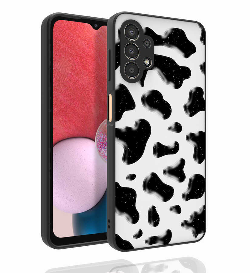 Galaxy A13 4G Kılıf Desenli Kamera Korumalı Parlak NXXA Nora Kapak-NO2