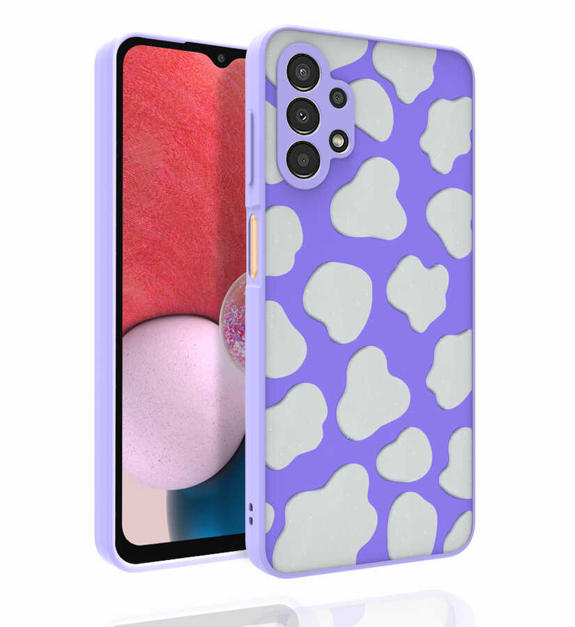 Galaxy A13 4G Kılıf Desenli Kamera Korumalı Parlak NXXA Nora Kapak-NO6