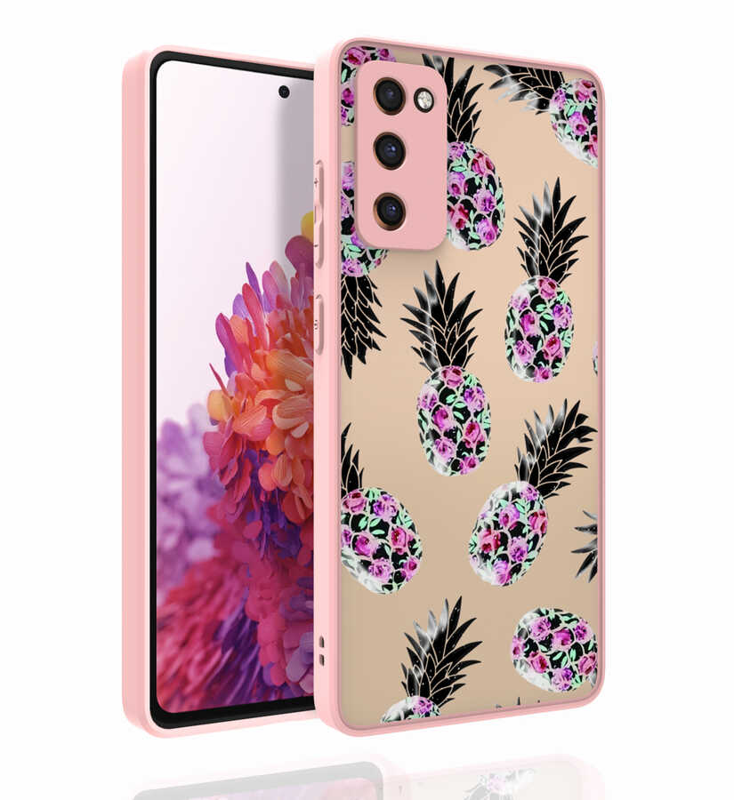 Galaxy S20 FE Kılıf Desenli Kamera Korumalı Parlak NXXA Nora Kapak-NO1
