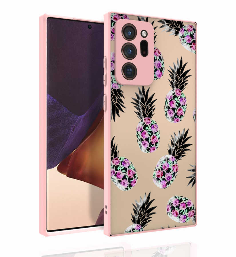 Galaxy Note 20 Ultra Kılıf Desenli Kamera Korumalı Parlak NXXA Nora Kapak-NO1