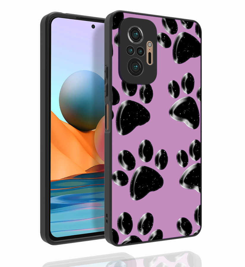 Xiaomi Redmi Note 10 Pro Kılıf Desenli Kamera Korumalı Parlak NXXA Nora Kapak-NO3