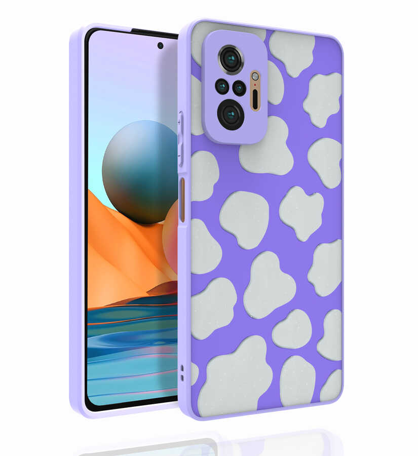 Xiaomi Redmi Note 10 Pro Kılıf Desenli Kamera Korumalı Parlak NXXA Nora Kapak-NO6