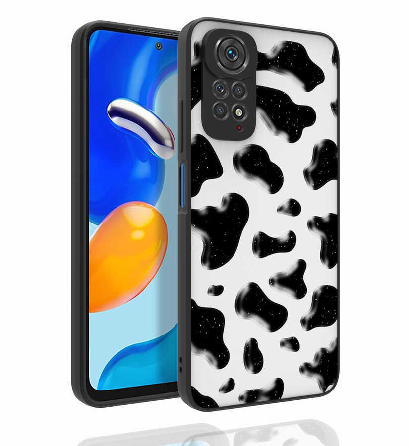 Xiaomi Redmi Note 11 Global Kılıf Desenli Kamera Korumalı Parlak NXXA Nora Kapak-NO2