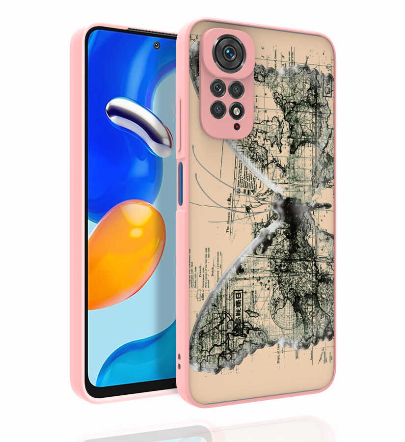 Xiaomi Redmi Note 11 Global Kılıf Desenli Kamera Korumalı Parlak NXXA Nora Kapak-NO4