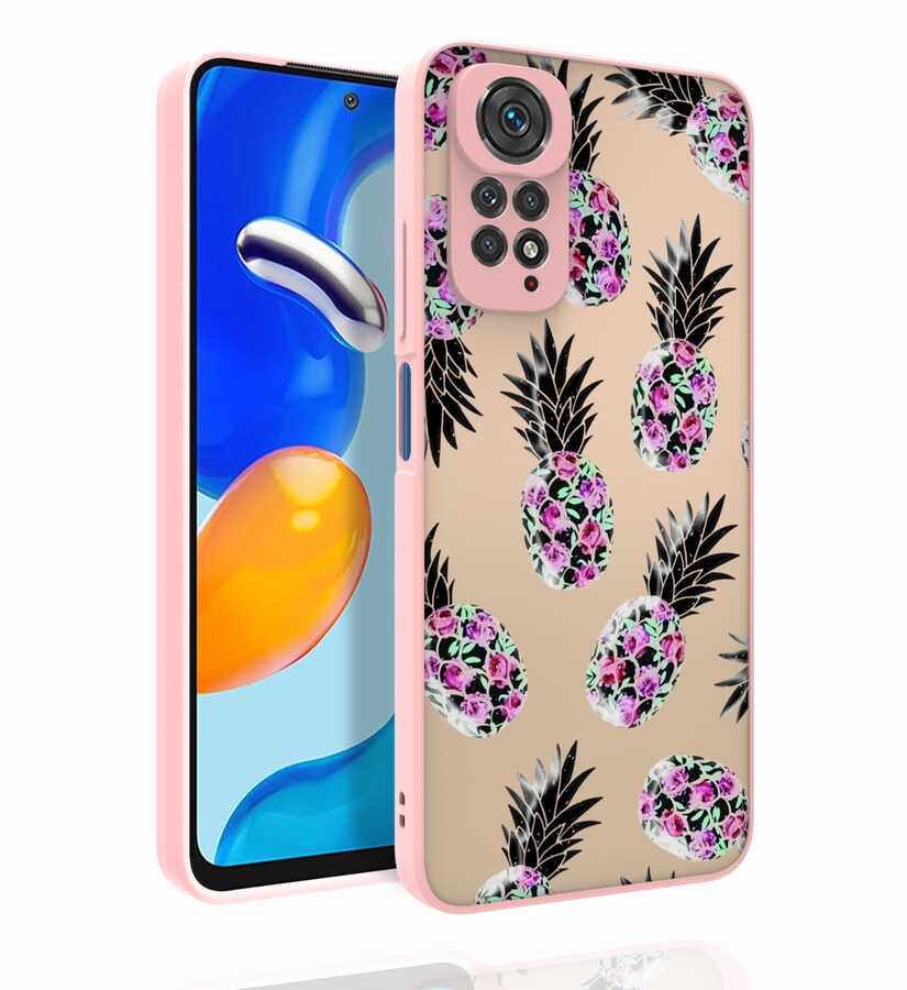 Xiaomi Redmi Note 11S Global Kılıf Desenli Kamera Korumalı Parlak NXXA Nora Kapak-NO1