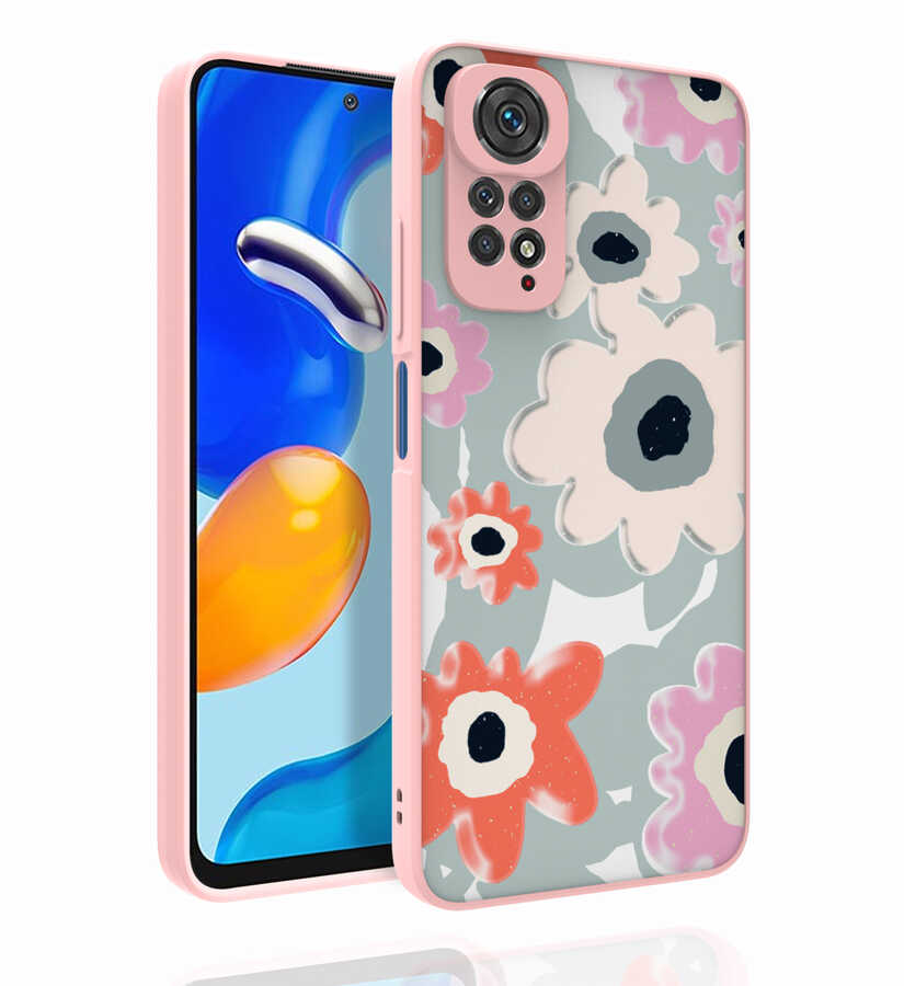 Xiaomi Redmi Note 11S Global Kılıf Desenli Kamera Korumalı Parlak NXXA Nora Kapak-NO5