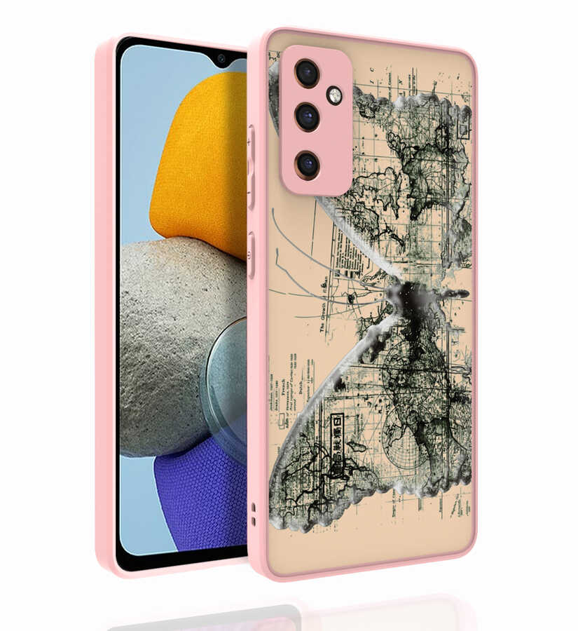 Galaxy M23 Kılıf Desenli Kamera Korumalı Parlak NXXA Nora Kapak-NO4