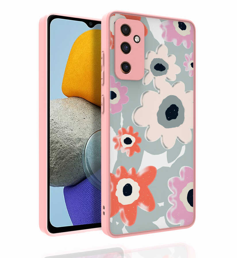 Galaxy M23 Kılıf Desenli Kamera Korumalı Parlak NXXA Nora Kapak-NO5