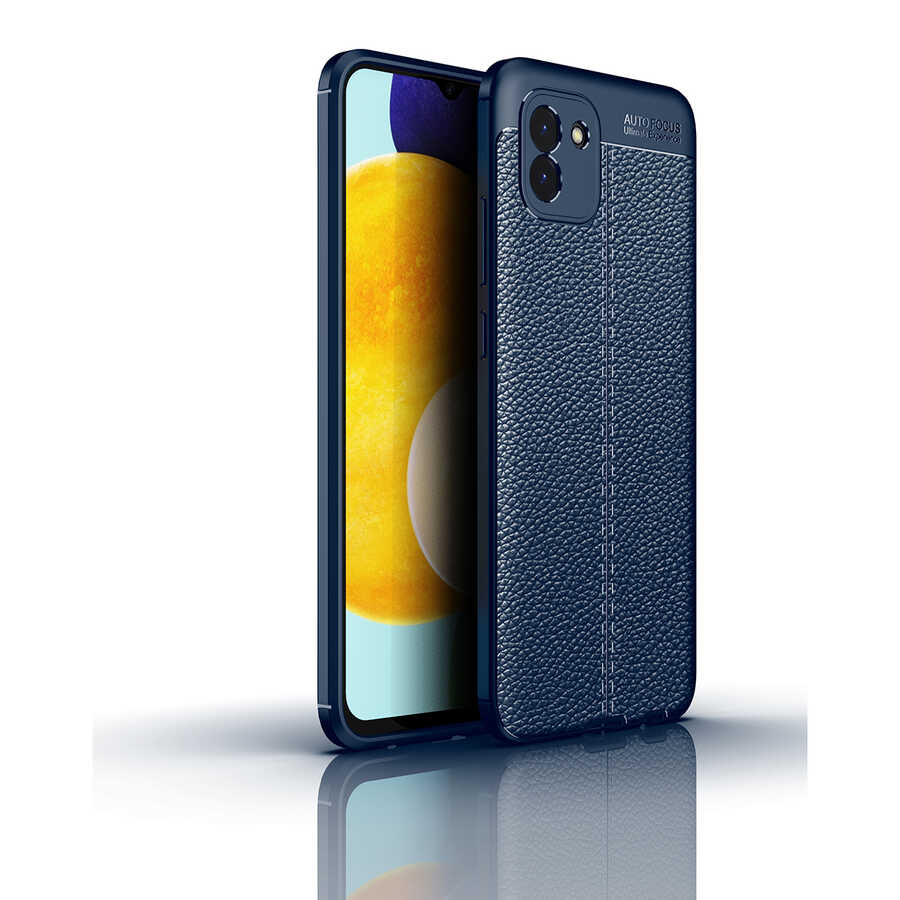Galaxy A03 Kılıf NXXA Niss Silikon Kapak-Lacivert