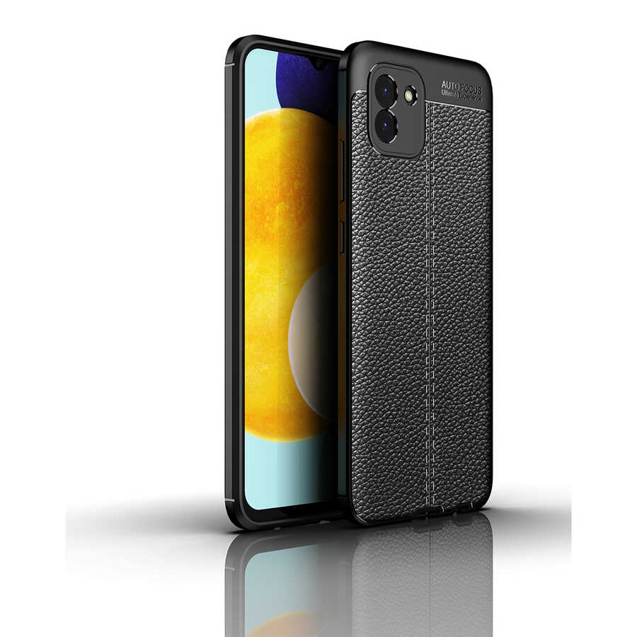 Galaxy A03 Kılıf NXXA Niss Silikon Kapak-Siyah