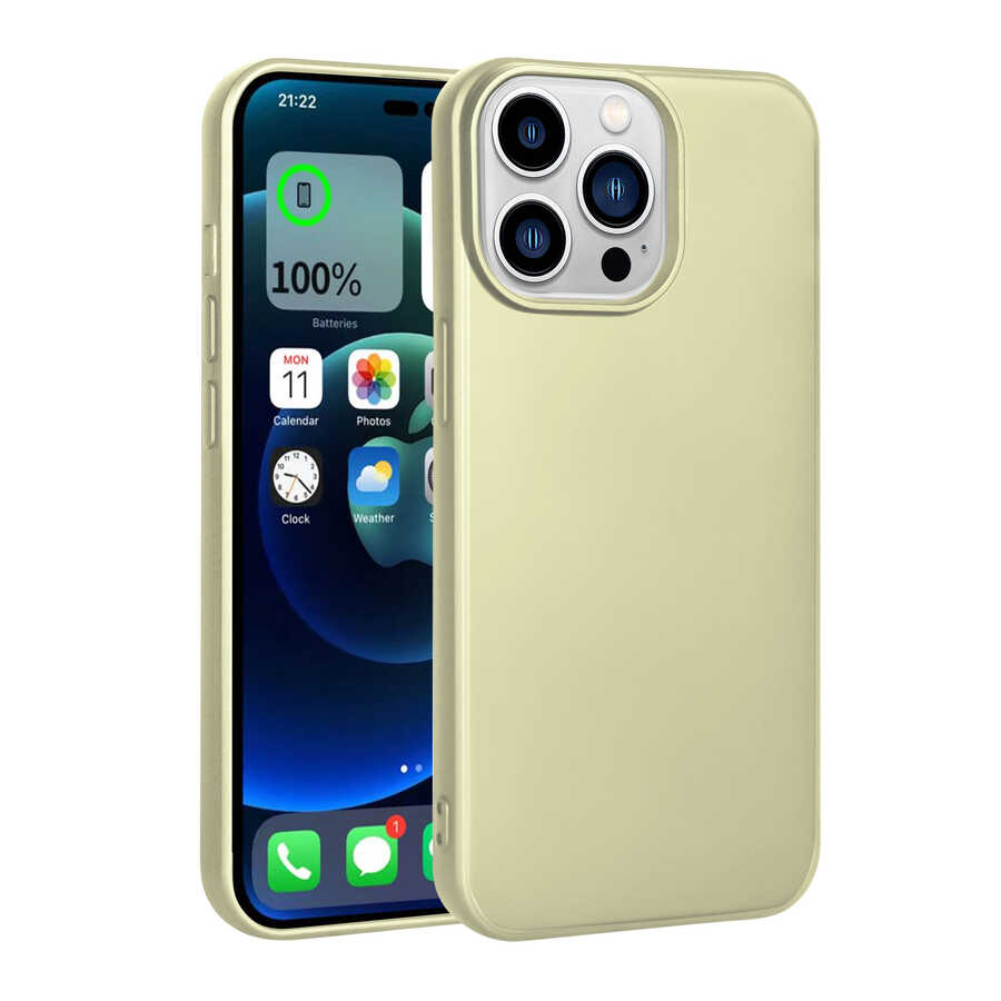iPhone 14 Pro Max Uyumlu NXXA Premier Silikon Kapak-Gold