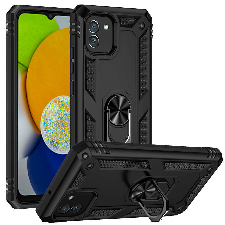 Galaxy A03 Kılıf NXXA Vega Kapak-Siyah