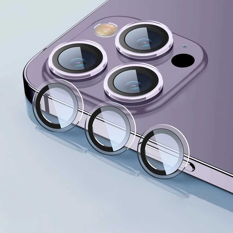 iPhone 14 Pro Uyumlu NXXA CL-07 Kamera Lens Koruyucu-Renksiz