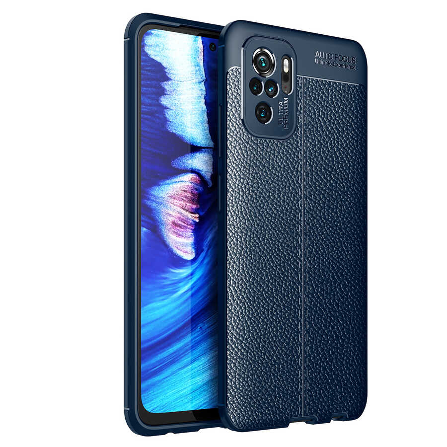 Xiaomi Poco M5S Kılıf NXXA Niss Silikon Kapak-Lacivert