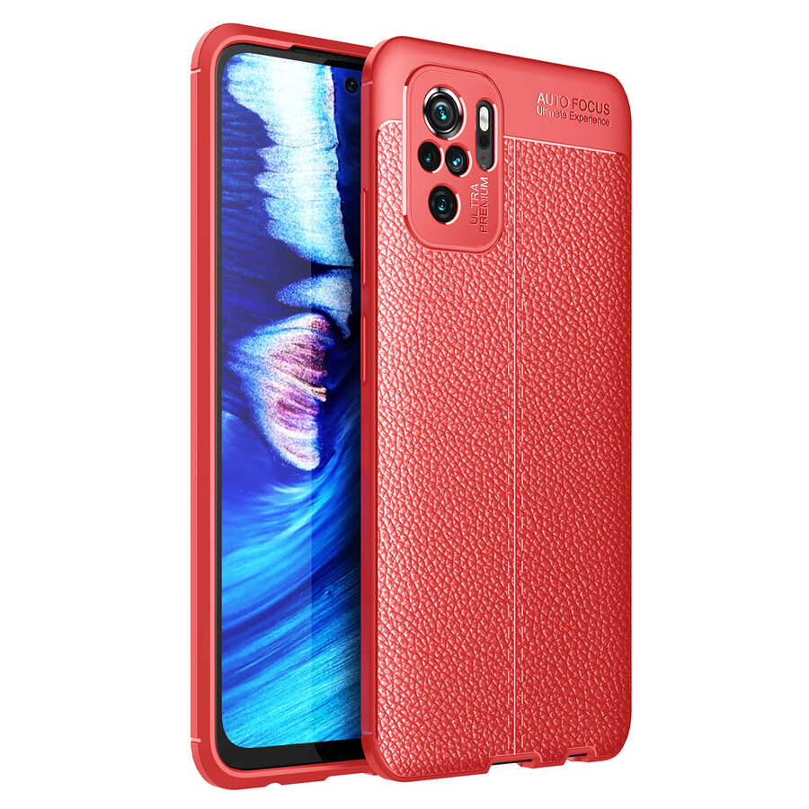 Xiaomi Poco M5S Kılıf NXXA Niss Silikon Kapak-Kırmızı