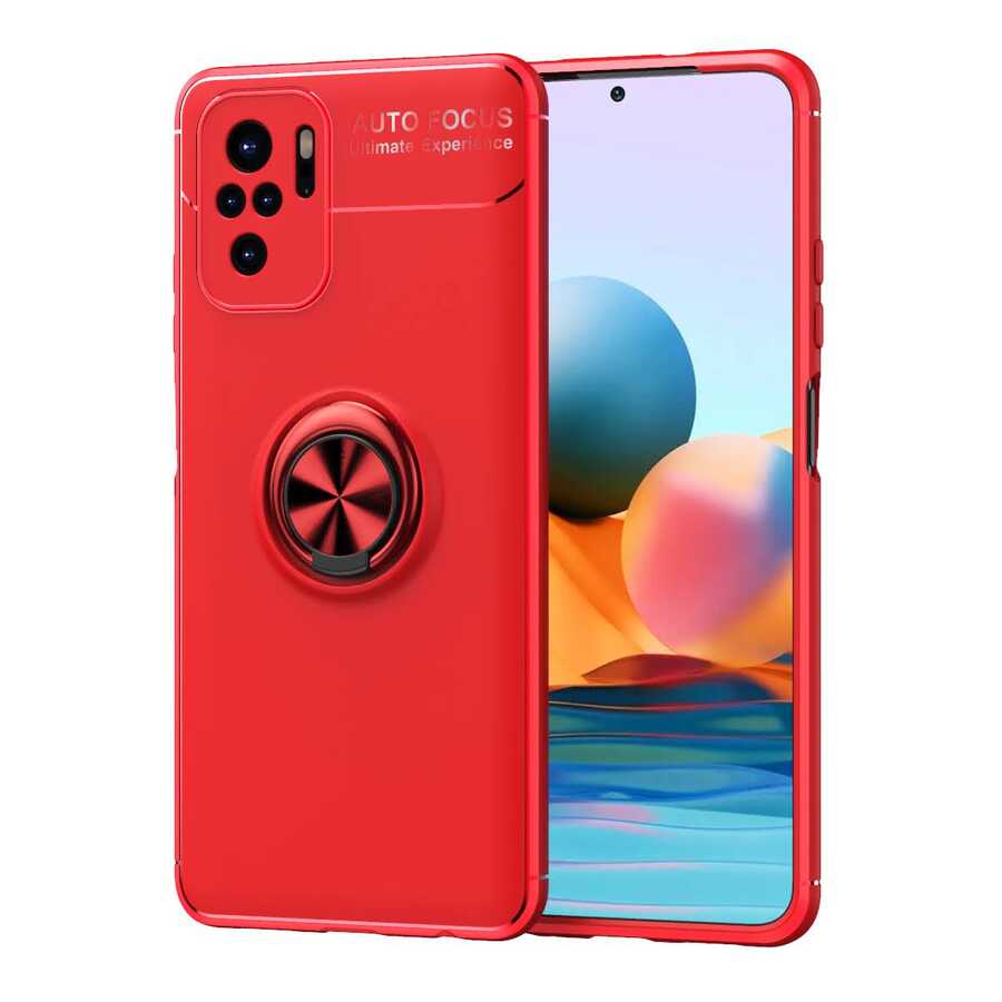 Xiaomi Poco M5S Kılıf NXXA Ravel Silikon Kapak-Kırmızı