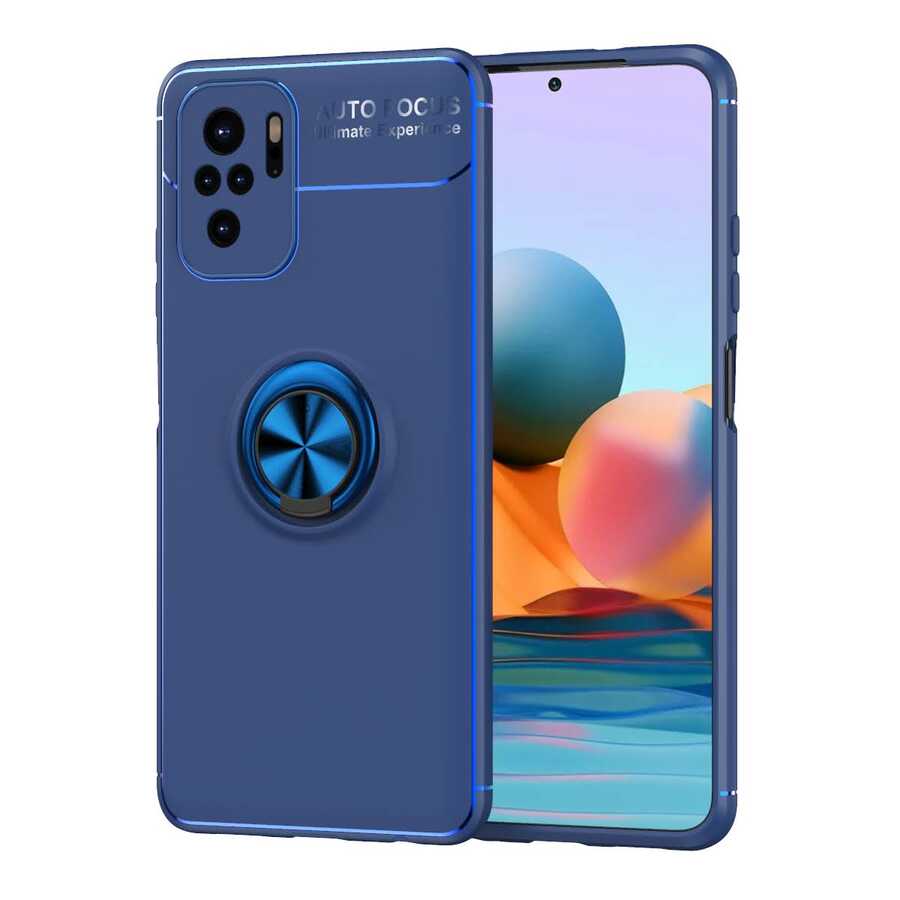 Xiaomi Poco M5S Kılıf NXXA Ravel Silikon Kapak-Mavi