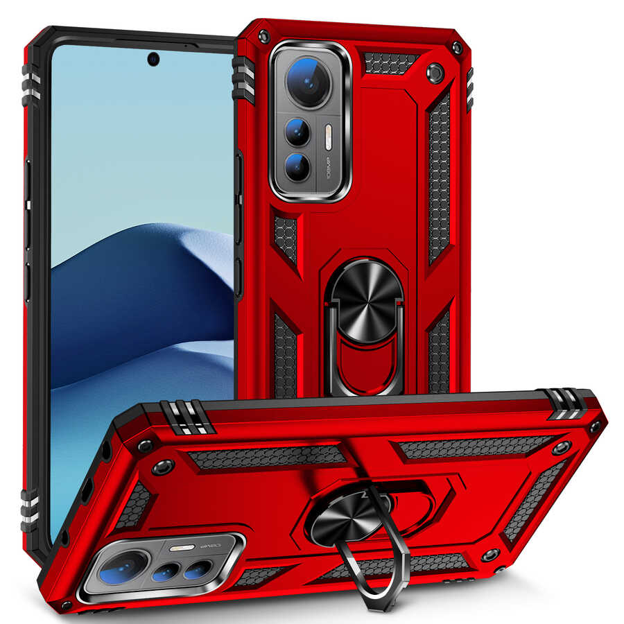 Xiaomi Xiaomi 12 Lite Kılıf NXXA Vega Kapak-Kırmızı