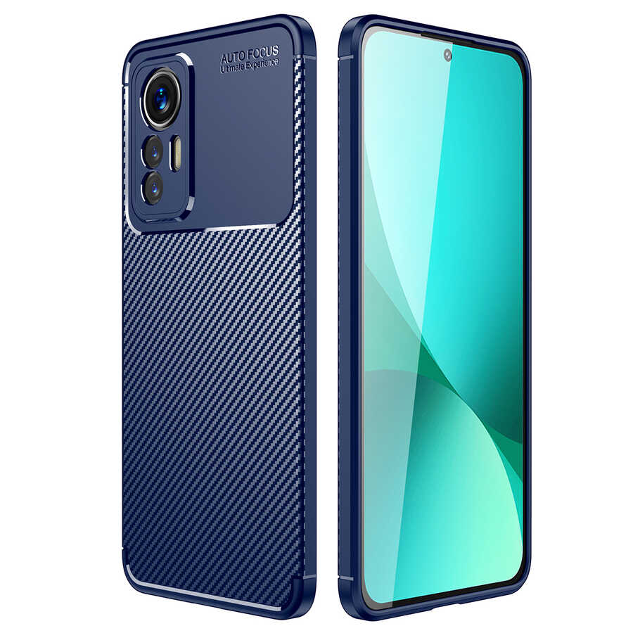 Xiaomi Xiaomi 12 Lite Kılıf NXXA Negro Silikon Kapak-Lacivert
