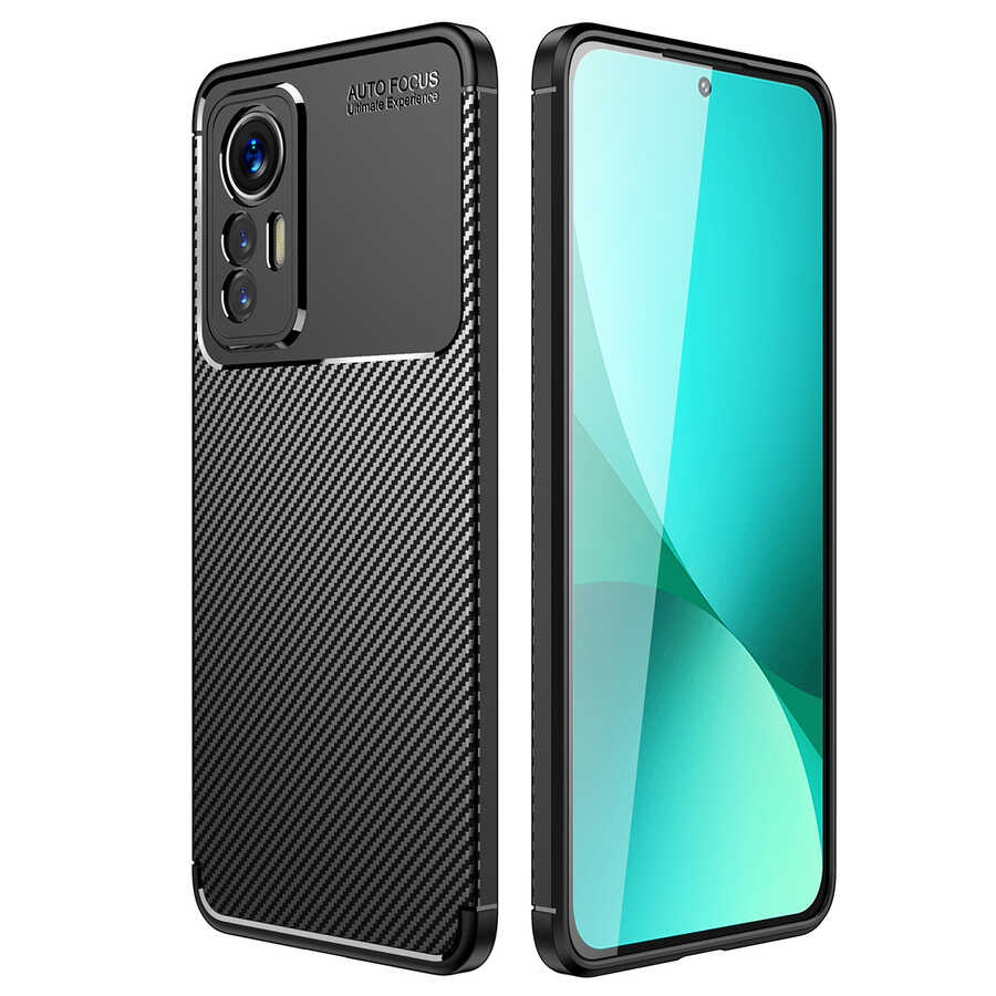 Xiaomi Xiaomi 12 Lite Kılıf NXXA Negro Silikon Kapak-Siyah