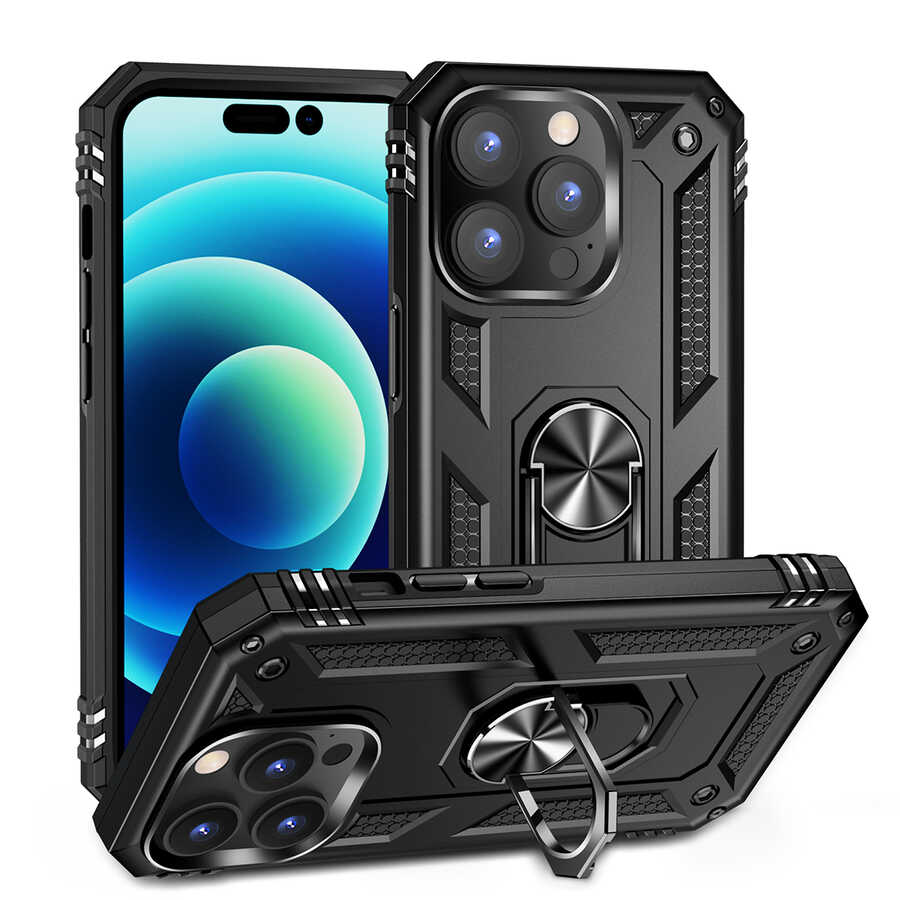 Apple iPhone 14 Pro Kılıf NXXA Vega Kapak-Siyah