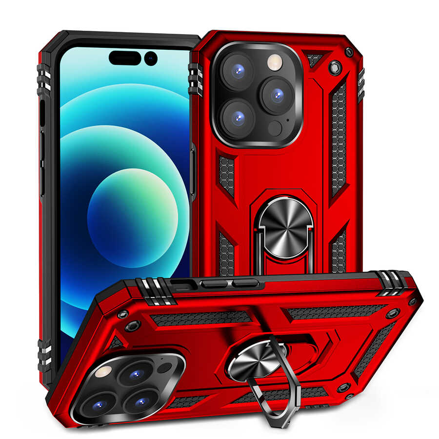 iPhone 14 Pro Uyumlu NXXA Vega Kapak-Kırmızı