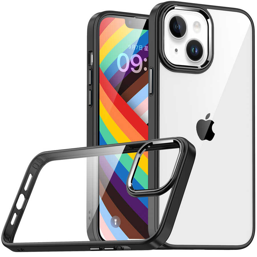 iPhone 14 Plus Uyumlu NXXA Flora Kapak-Siyah