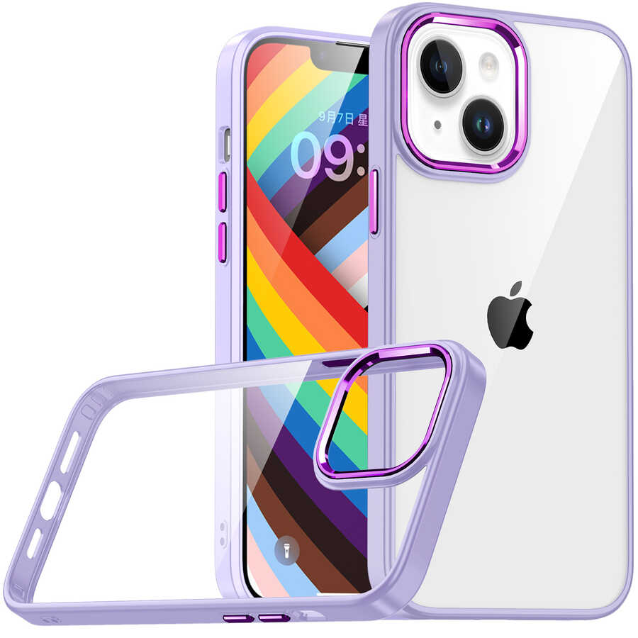 Apple iPhone 14 Plus Kılıf NXXA Flora Kapak-Lila