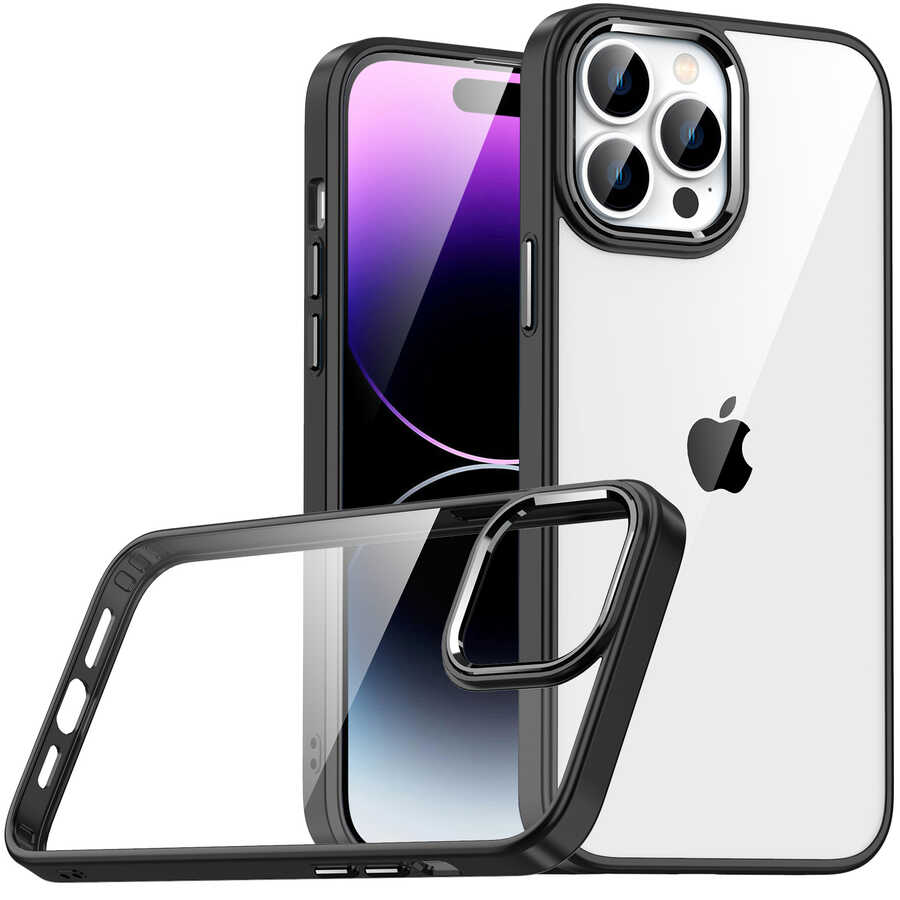 Apple iPhone 14 Pro Kılıf NXXA Flora Kapak-Siyah