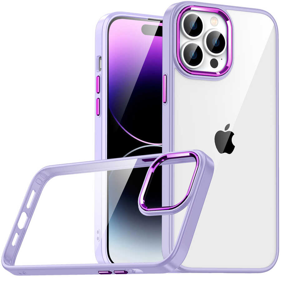iPhone 14 Pro Max Uyumlu NXXA Flora Kapak-Lila