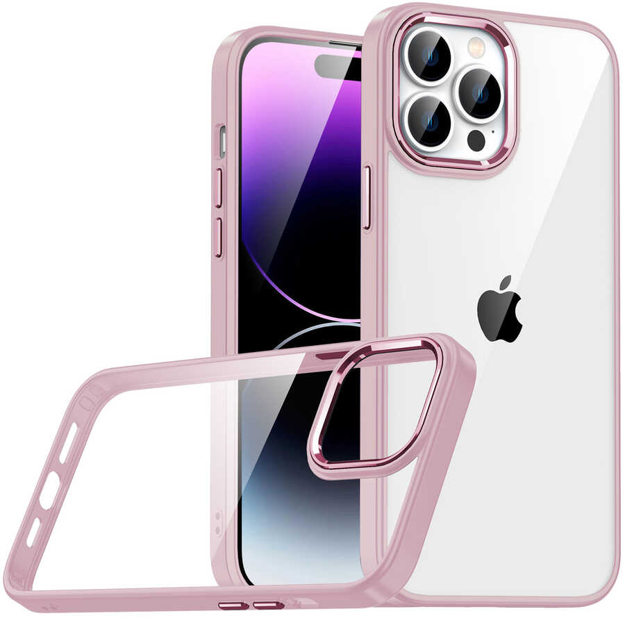 iPhone 14 Pro Max Uyumlu NXXA Flora Kapak-Rose Gold
