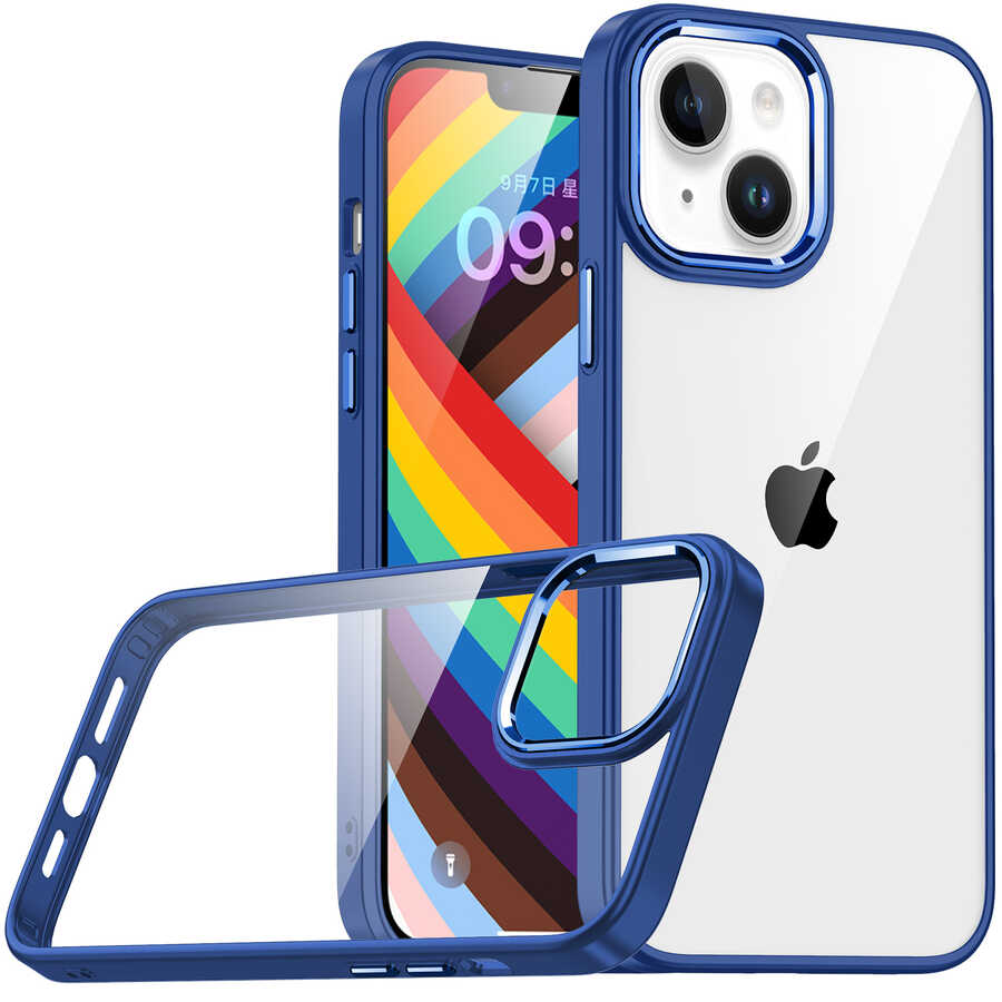 iPhone 14 Uyumlu NXXA Flora Kapak-Lacivert