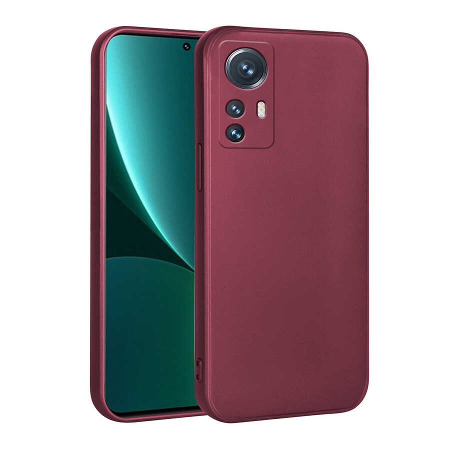 Xiaomi Xiaomi 12 Lite Kılıf NXXA Premier Silikon Kapak-Mürdüm
