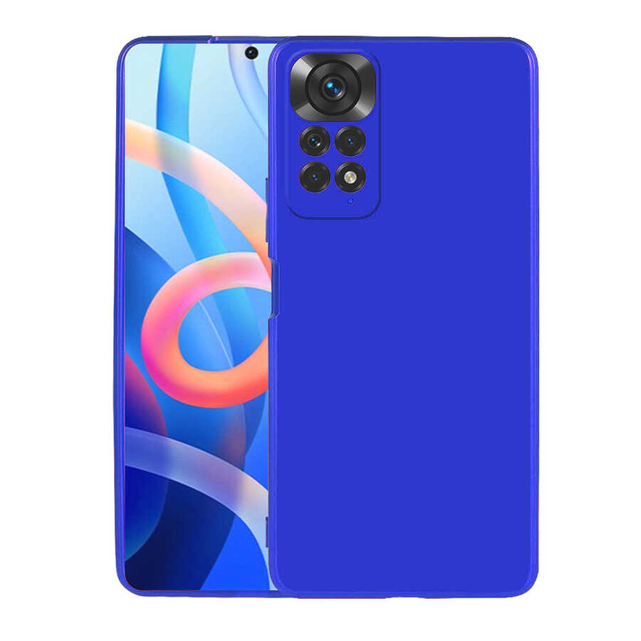 Xiaomi Redmi Note 11 Global Kılıf NXXA Premier Silikon Kapak-Saks Mavi