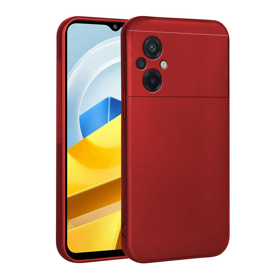 Xiaomi Poco M5 Kılıf NXXA Premier Silikon Kapak-Kırmızı