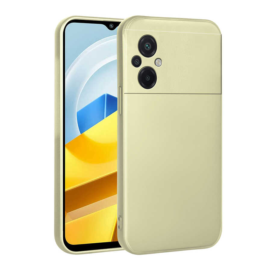 Xiaomi Poco M5 Kılıf NXXA Premier Silikon Kapak-Gold