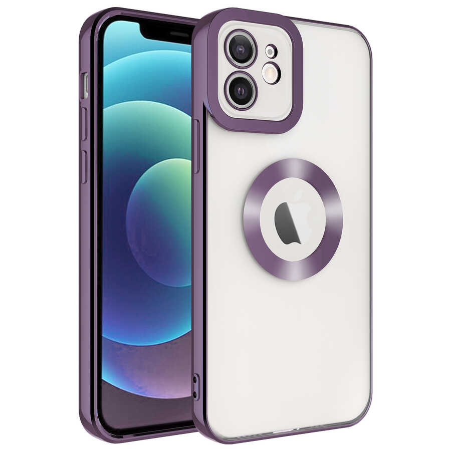 iPhone 11 Uyumlu Kamera Korumalı Logo Gösteren NXXA Omega Kapak-Derin Mor
